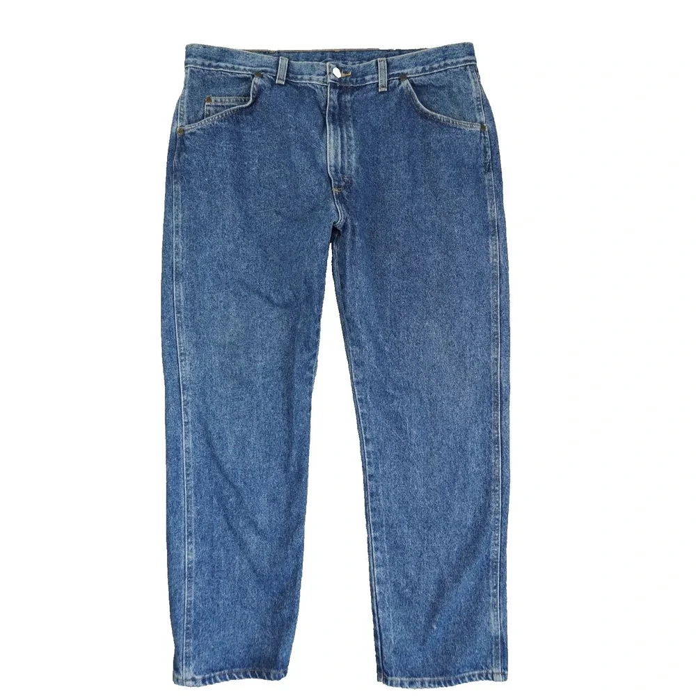 Wrangler Vintage Regular Fit Straight Leg Jeans Mens 40x30 Blue USA Made 96505DK